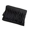 Women Winter Scarf Solid Color Thickened Warm Shawl Scarf with Tassel Design Cold Weather Fashion Accessories
