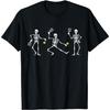Camisetas Divertidas de Esqueletos Jogando Pickleball Masculinas Algodão Puro Streetwear Humor Camiseta Manga Curta Unissex Roupas Largas