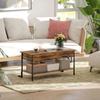 Lift Top Coffee Table With Storage Rustic Brown