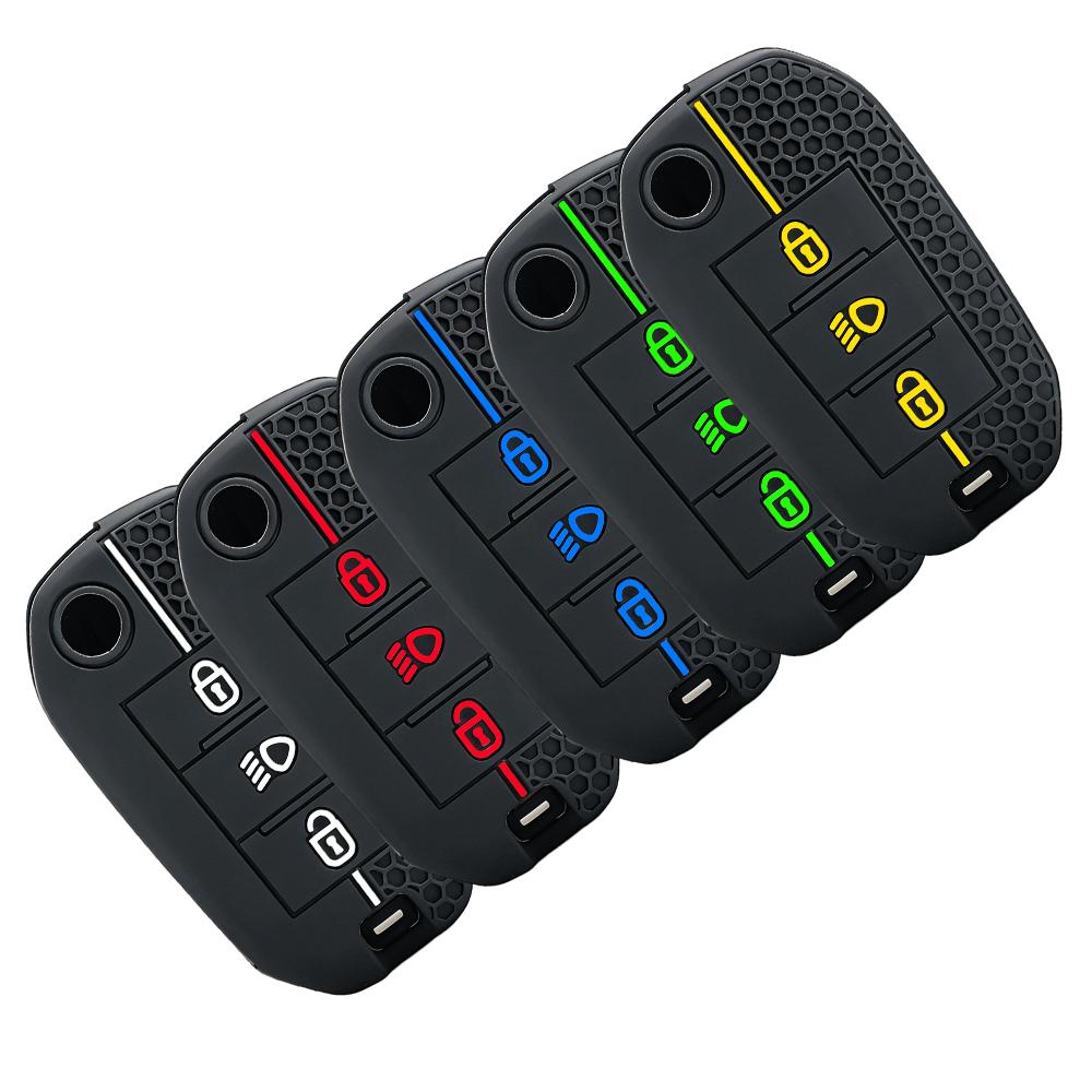 3 Buttons Silicone Car Flip Key Case Cover Shell for Peugeot 208 308 408 508 2008 3008 4008 5008 for Citroen C3 C4 CACTUS C6 C8