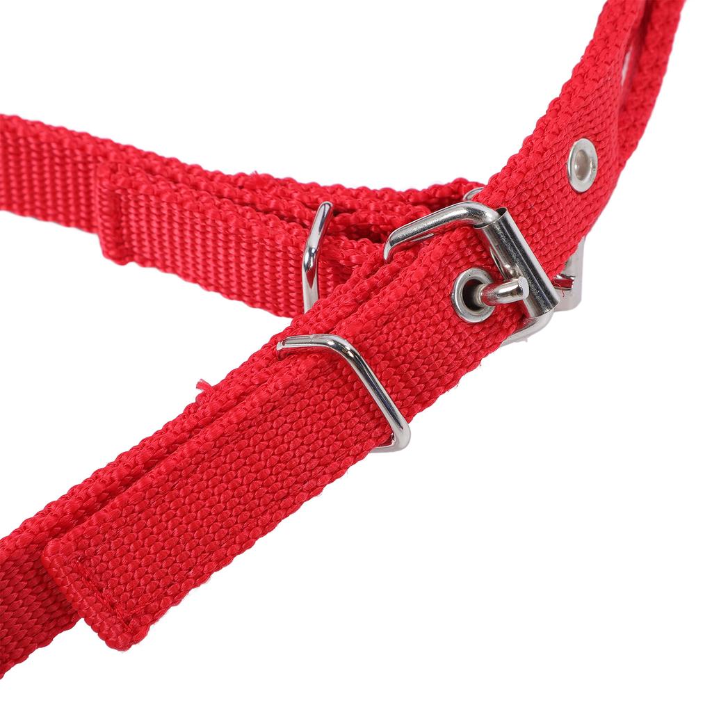 Horse Bridle Rein Nylon Stylish Adjustable Horse Bridle Headstall Equestrian Rein Red L( For Horses with Shoulder Height of 1.3 Meters and Above )