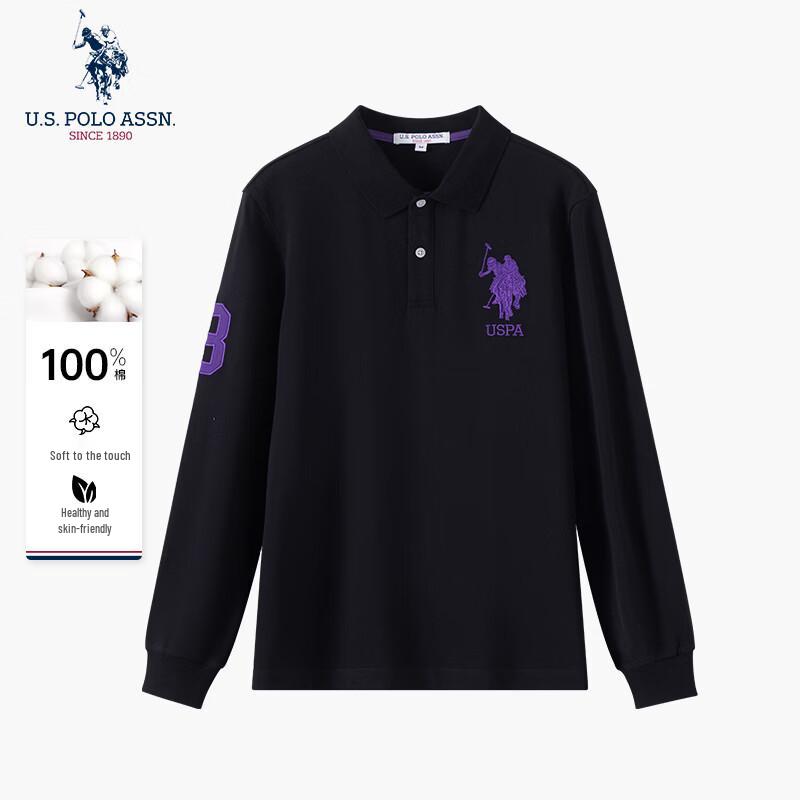 U.S. POLO ASSN. Men's Long-Sleeve Pure Cotton Polo Shirt