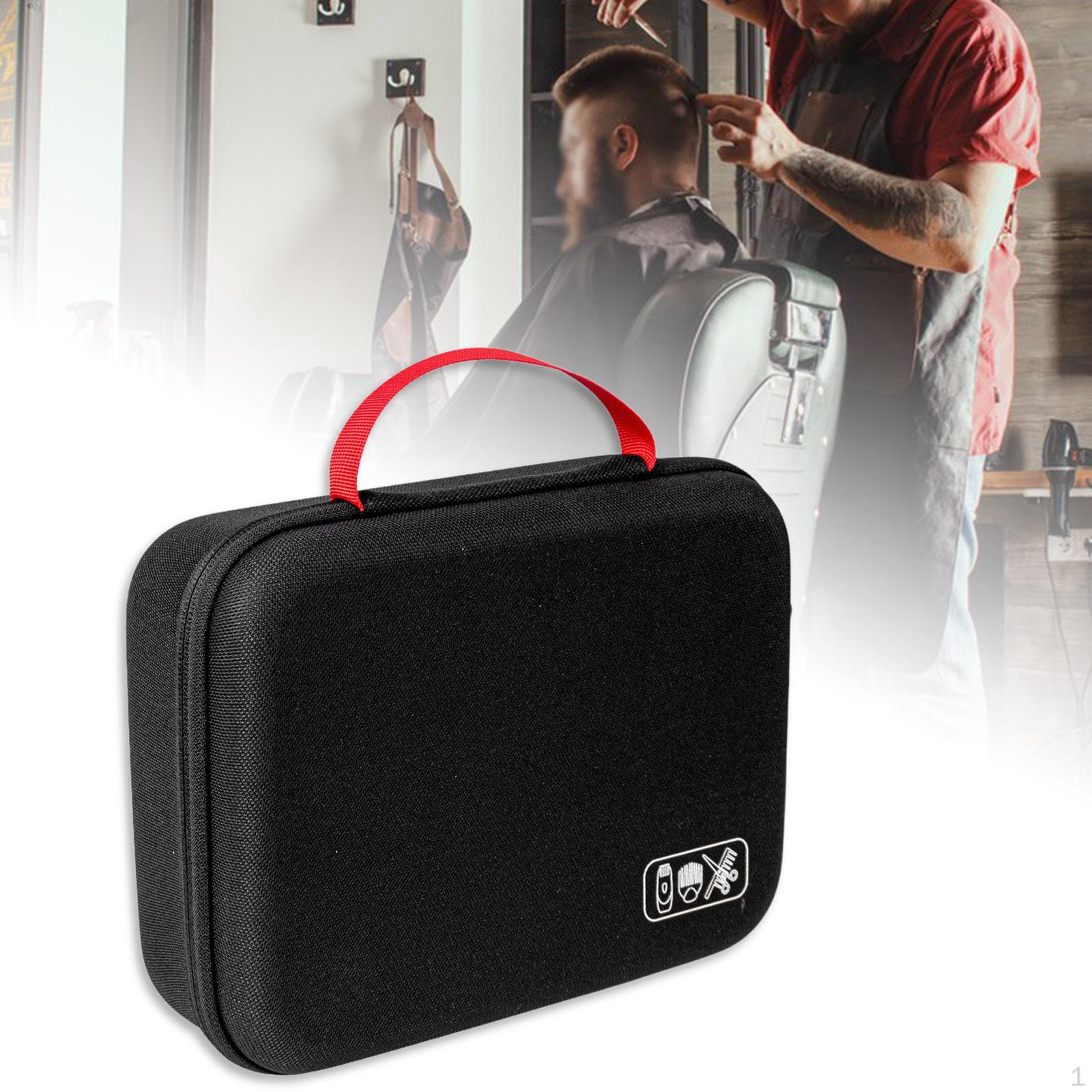 

Hard Travel Case for Hair Black Portable Trimmer Organizer Storage Box Spacious Cutting Barber