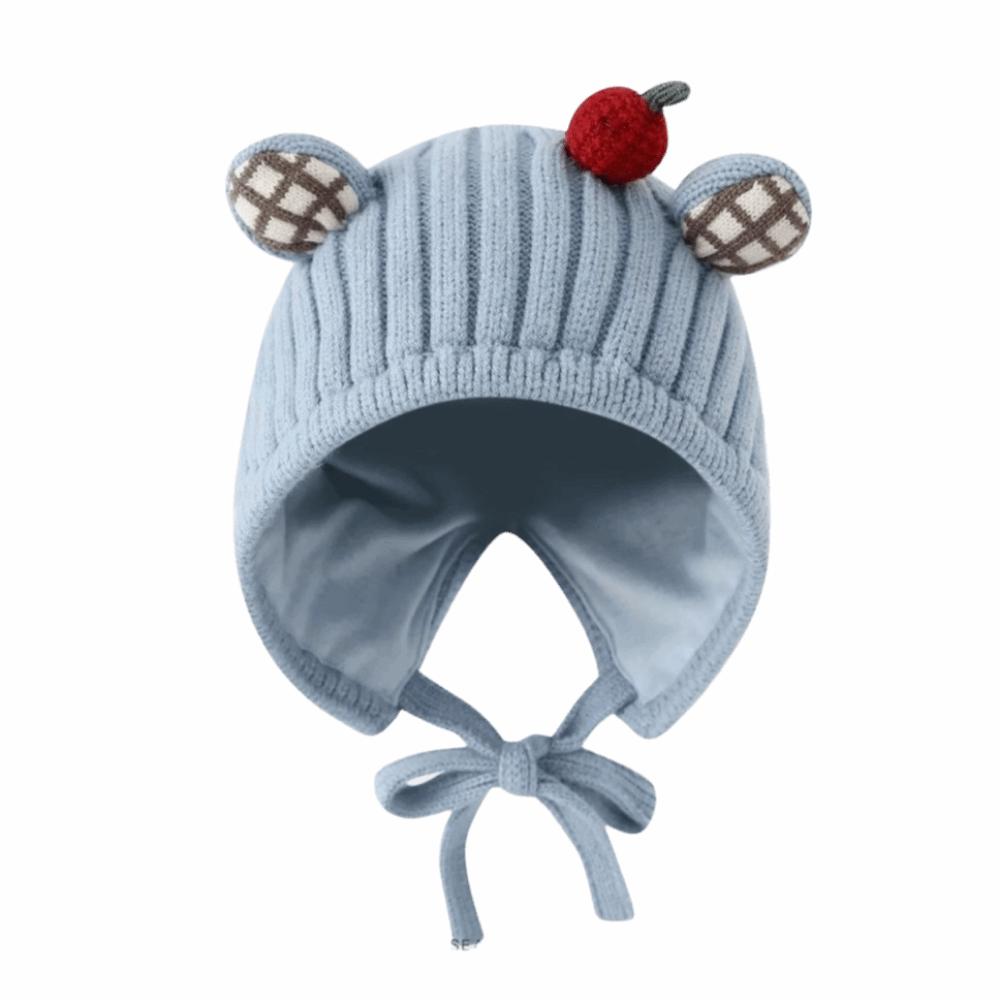 Cute Toddler's Plush Knitted Hat Cold-Resistant Kids Ear Protection Hat  Photography Props