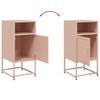Nightstands 2 pcs Pink 36 x 39 x 78 cm Steel