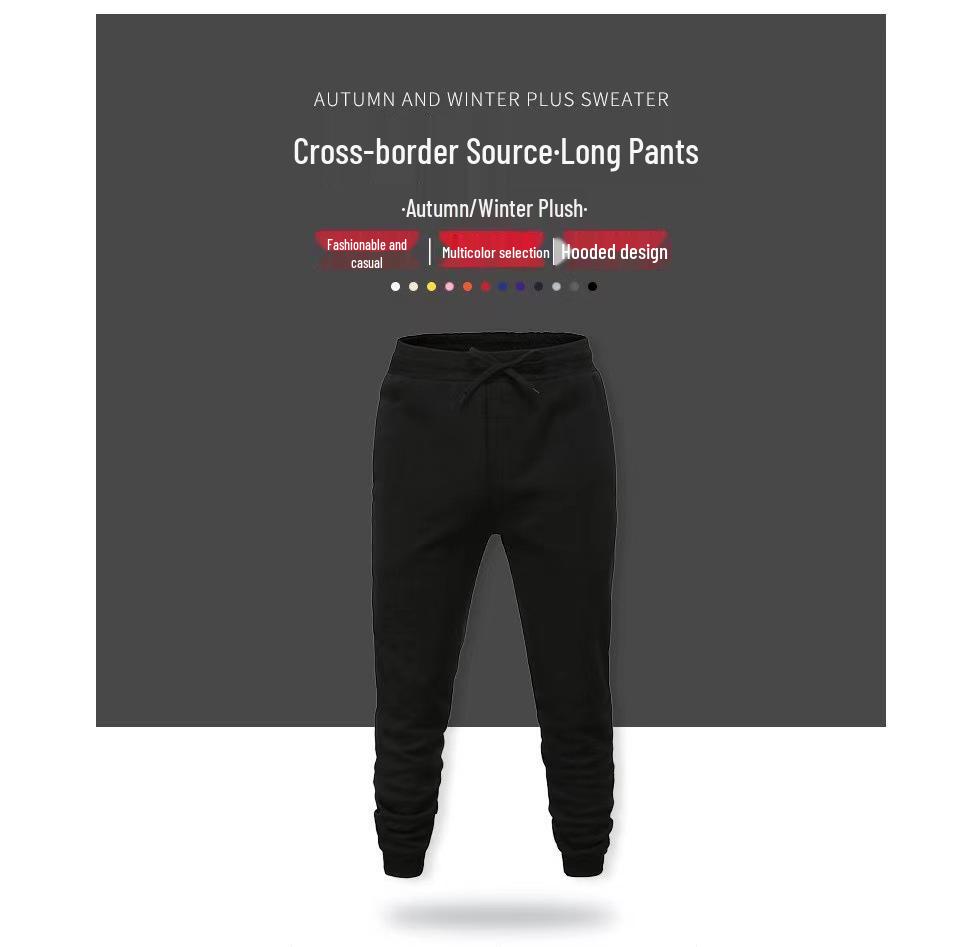 2026 Autumn/Winter Men's Hooded Sportswear Set - Long Sleeve Sweatshirt and Sweatpants with Zipper.