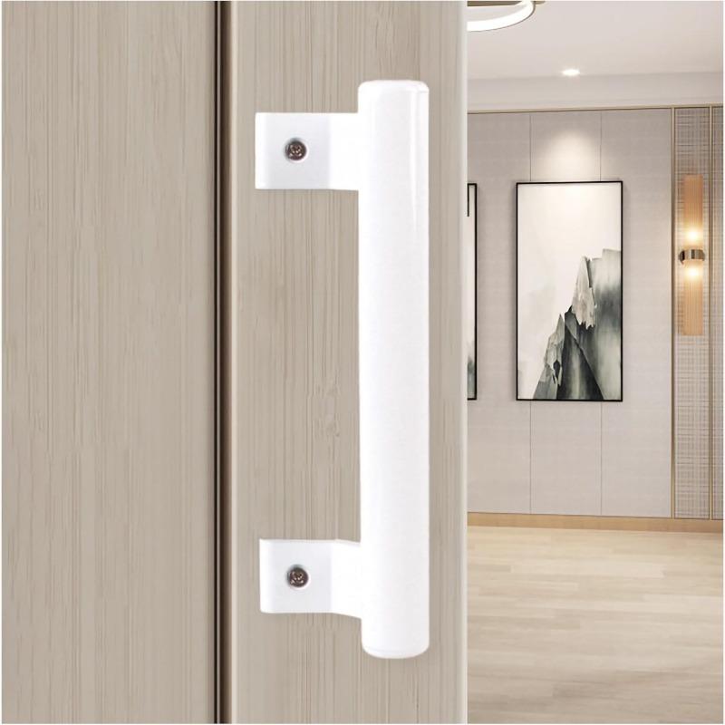 8 Inch Glass Door Pull Handle for Patio Doors Universal Right/Left,Aluminum Alloy Sliding Door Handles Furniture Cabinet Handle