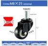 1.5 and 2 Inch Double Bearing Plastic Swivel Caster with Brake: Omnidirectional Wheel for Light-Duty Furniture and Planters