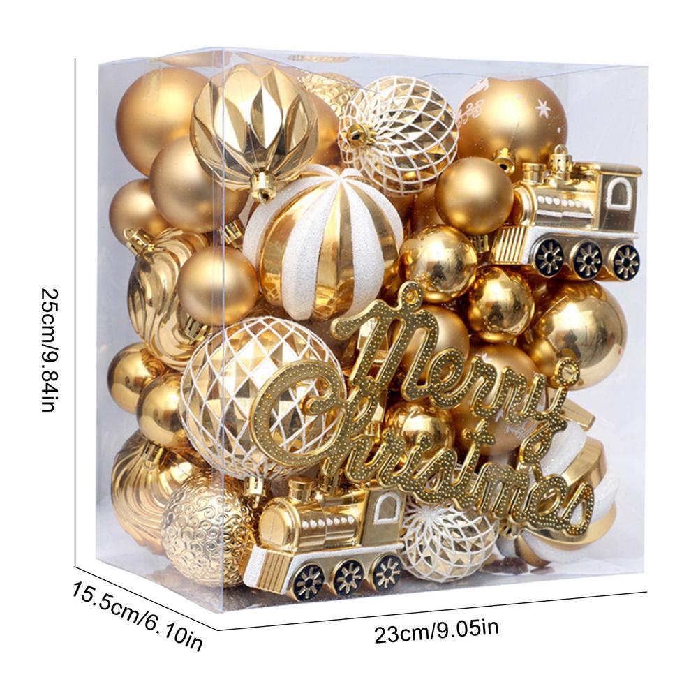 65Pcs Christmas Ball Decorations Shatterproof Balls Halloween Tree Decorations Decorative Ornaments Tree Wreath