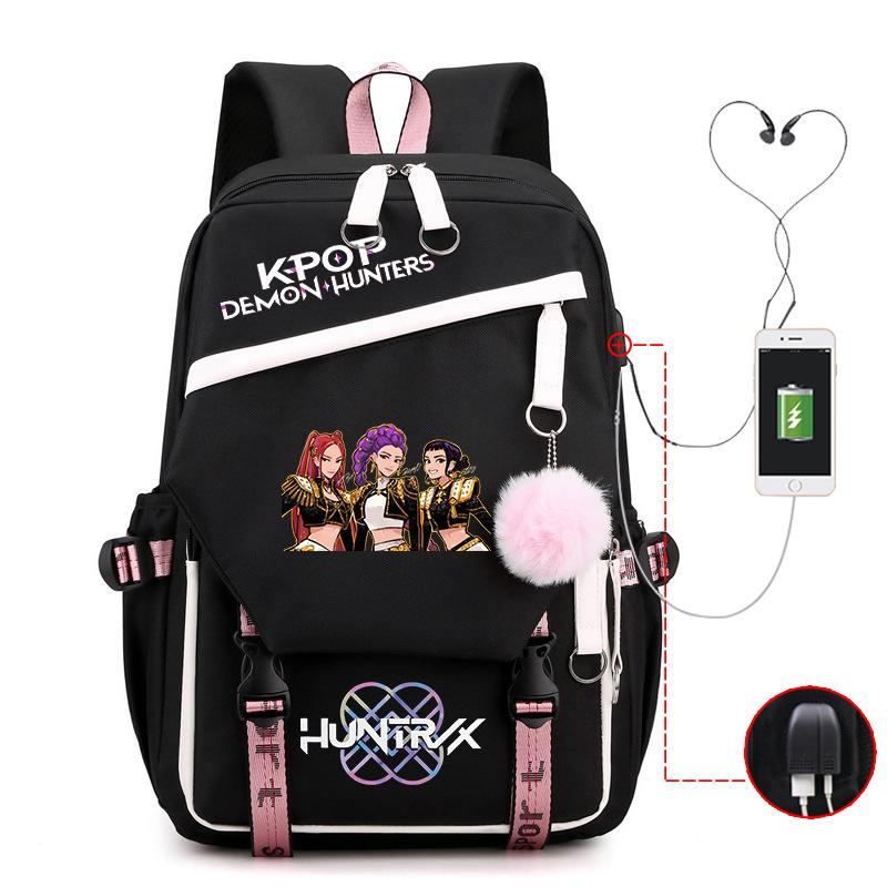 Animation Peripheral Printing Korean Version Style Children'S Backpack College Style Junior High School Student Leisure Schoolbag