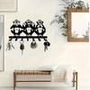 Metal Monkey Wall Hook Decor Key Holder Coat Hat Towel Rack Modern Natural Style Easy Install Black