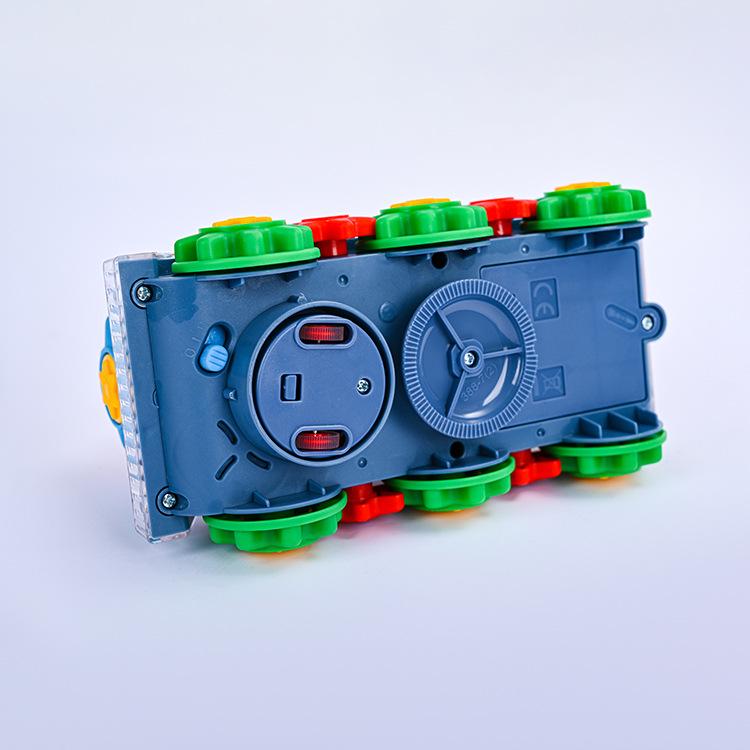 Transparent Rotating Locomotive with Colorful Lights and Music - Children's Birthday Gift
