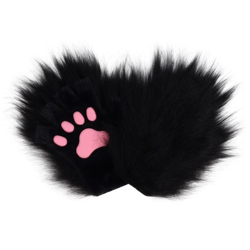 Cartoon Lange Haare Pfoten Handschuhe Silikon Weiches Polster Pelzig Fursuit Kigurumi Handschuhe Cosplay Kostüm