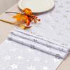 Polyester Christmas Tablecloth Snowflake Printed Table Cover Holiday Style Table Runner  Home Decor