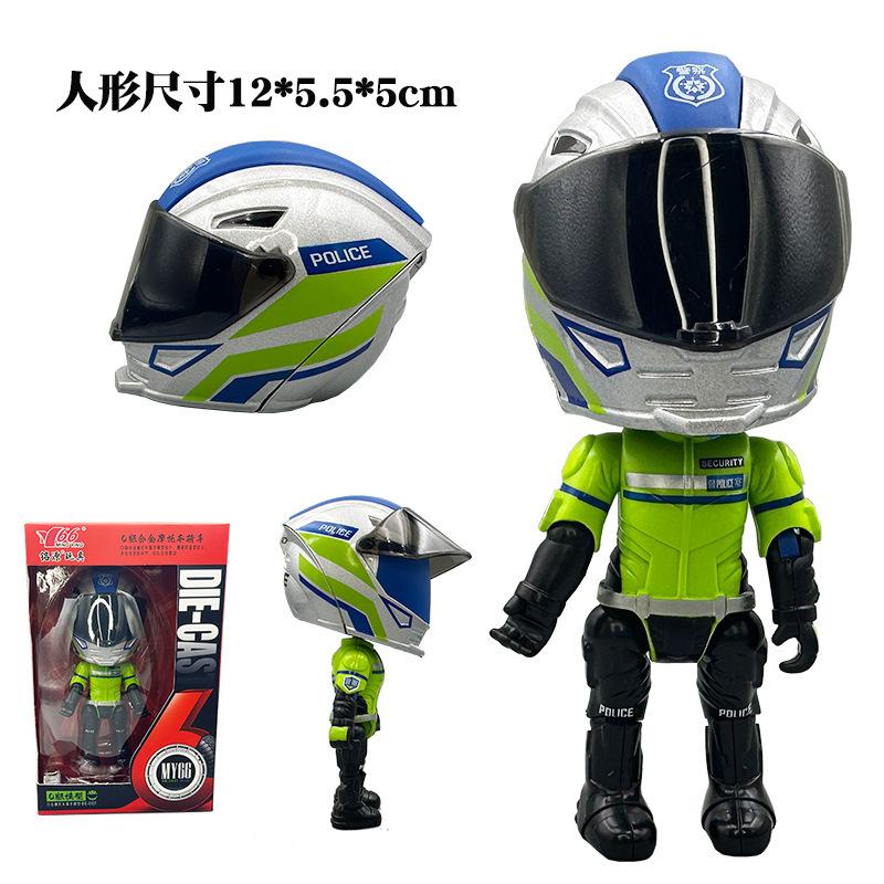 

Simulation Motorcycle Rider Alloy Deformation Doll Helmet Doll Doll Desktop Furnishings Model Children s Gifts for Men