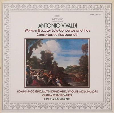 LP Schallplatte ANTONIO VIVALDI - KONRAD RAGOSSNIG, - Werke Mit Laute = Lautenkonzerte An 2533376 Archiv Produktion 1977 Deutschland Klassik Gebraucht