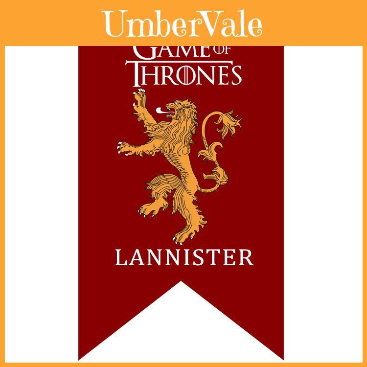 Bandeira Banner de Game of Thrones com Tecido de Poliéster para Decoração de Quarto Temático