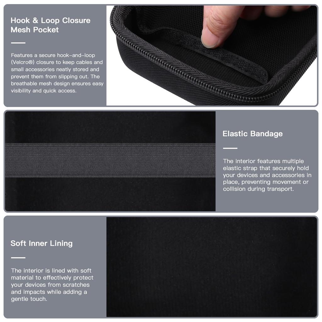 (Case Only) Fujifilm Instax Mini 41/40 Instant Camera Storage Case, Black - co2CREA