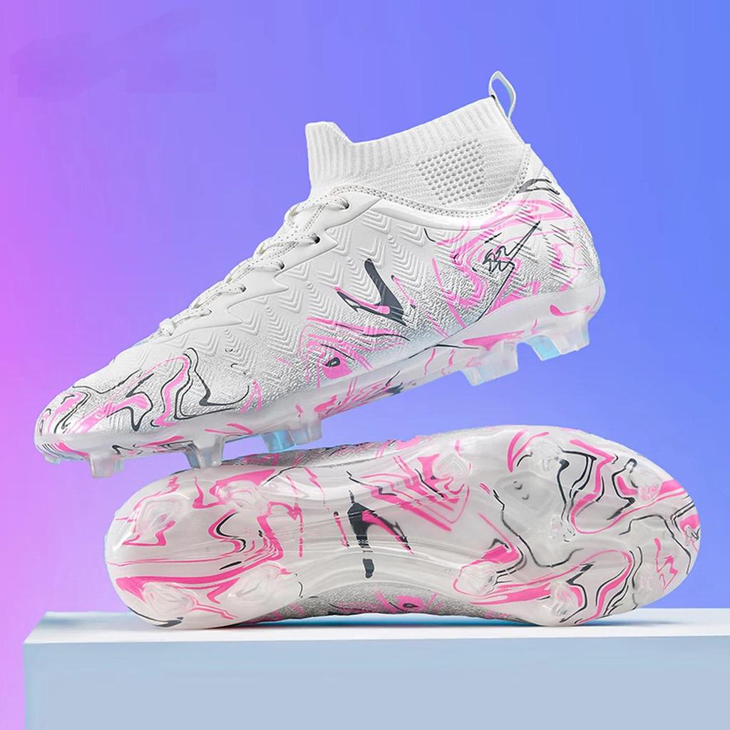 Men's High-Top Breathable Long Stud Professional Football Shoes