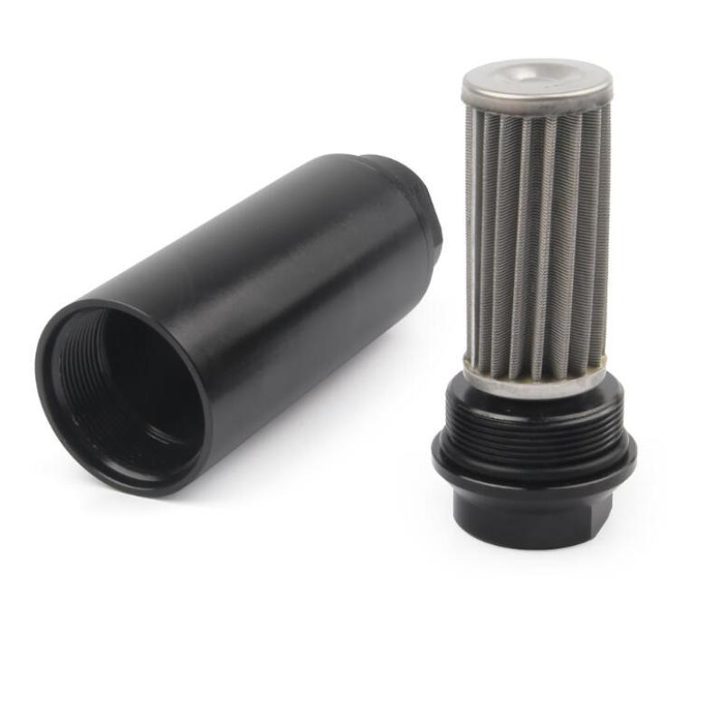 Universal Aluminum 44mm Car Inline Oil Fuel Filter With AN6 AN8 Adapter Fittings