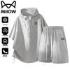 MaoRen Men's Summer Casual T-shirt and Shorts Set