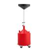 68L Waste Oil Drain Tank, Industrial Fluid Drain Tank with Adjustable Funnel Height, Portable Oil Drainer with Wheels, Fluid Fuel Transfer Drainage