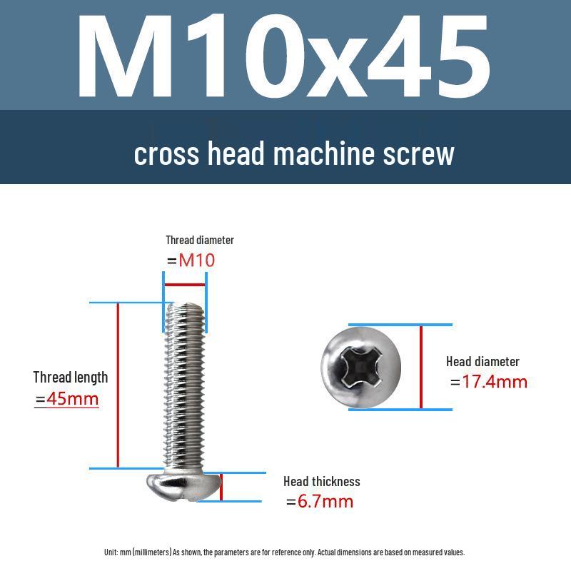 Yigu Direct 304 Edelstahl Kreuzschlitz Senkkopfschrauben M6-M10 Maschinengewinde