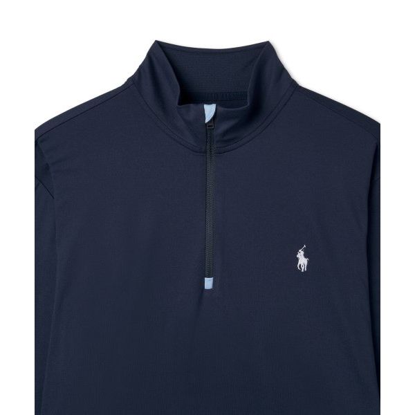 Polo Ralph Lauren Solid Color Logo Embroidered Half-Zip Sweatshirt Men sweatshirt Dark-Blue MNPOKNI16822177-410