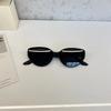 Vintage cat's eye white sunglasses women's tide UV protection Spice Girl Zhao Ruth polarized sunglasses TR