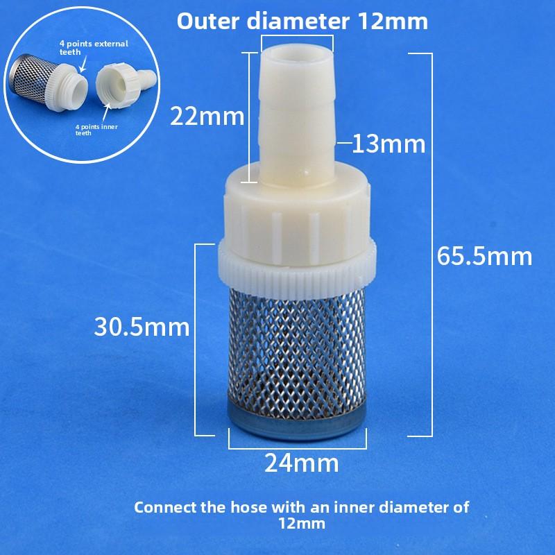 Stainless Steel Filter Mesh Cover Hose Connector Water Inlet Screen Sediment Impurity Filter Fish Tank Water Pump Hose Fitting