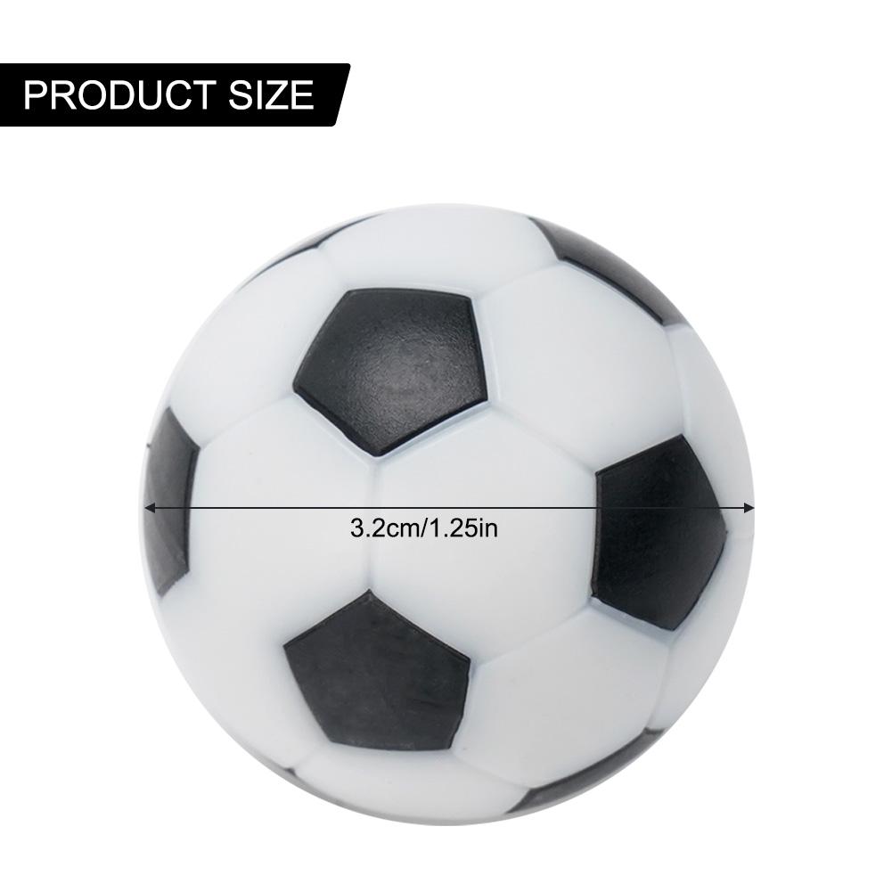 White and Black 32mm Foosball Table Football Replacement Balls (Pack of 6)