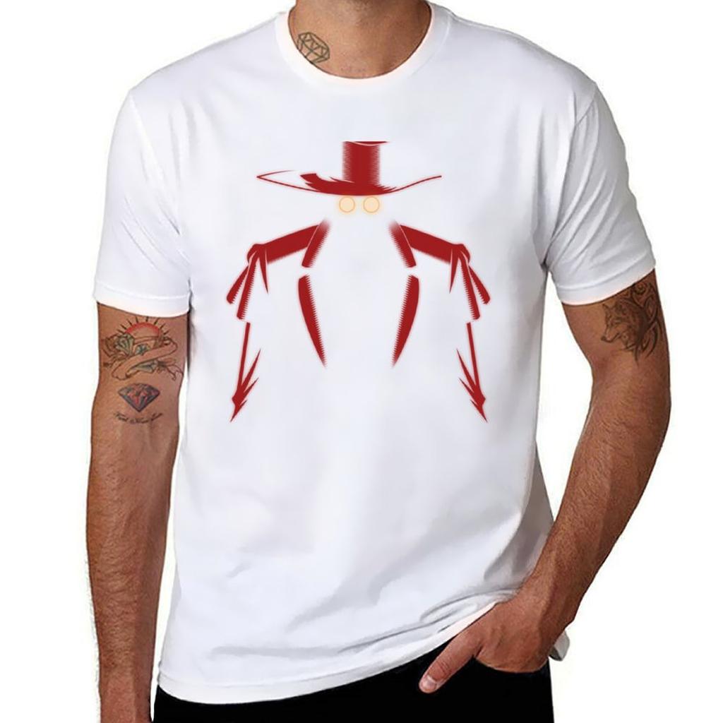 Alucard - Hellsing Ultimate T-Shirt schlicht Jungen weiß Kurzarm-Tee Kompressionsshirt Männer