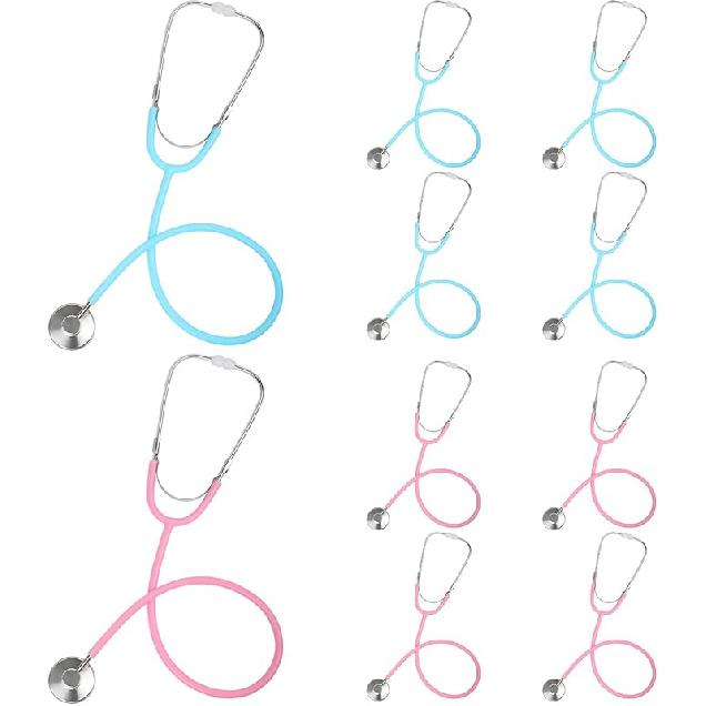 Kids Stethoscope Toy, 2 Pack Real Working Stethoscope Toy for Toddler 3 4 5, Doctor Play Set for Role Play, Medical Pretend Playset for Boys Girls