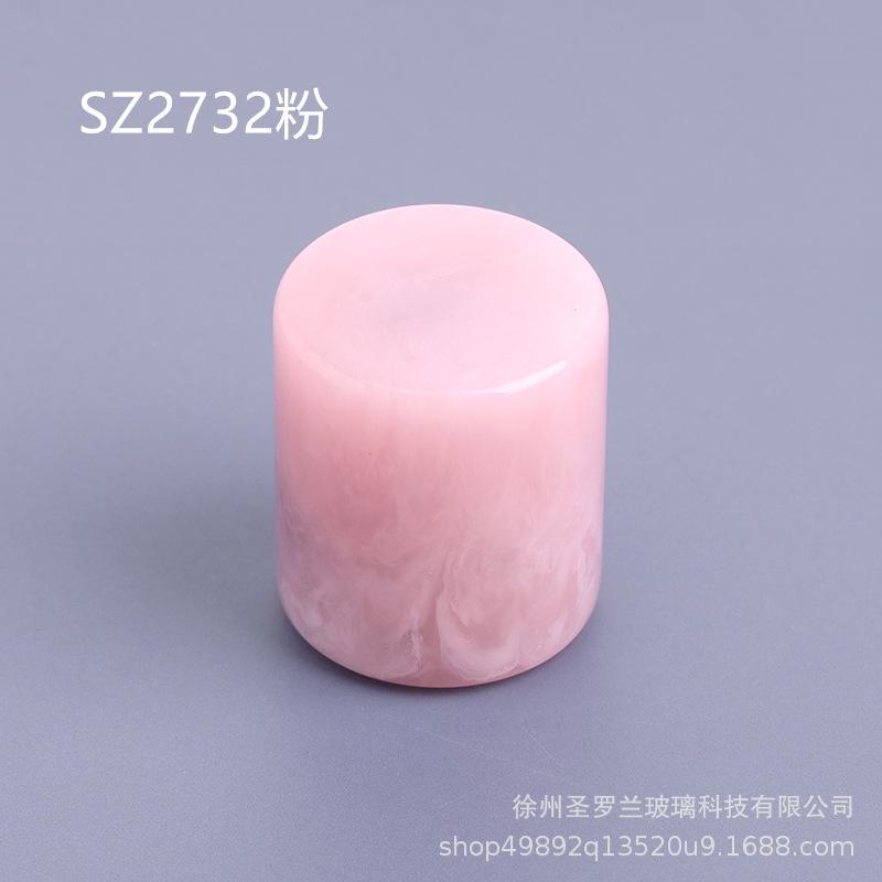 15mm Resin Perfume Bottle Cap, Hand-Polished Sphere & Cylinder Shape, Crimp Neck Spray Lid for Refillable Atomizer