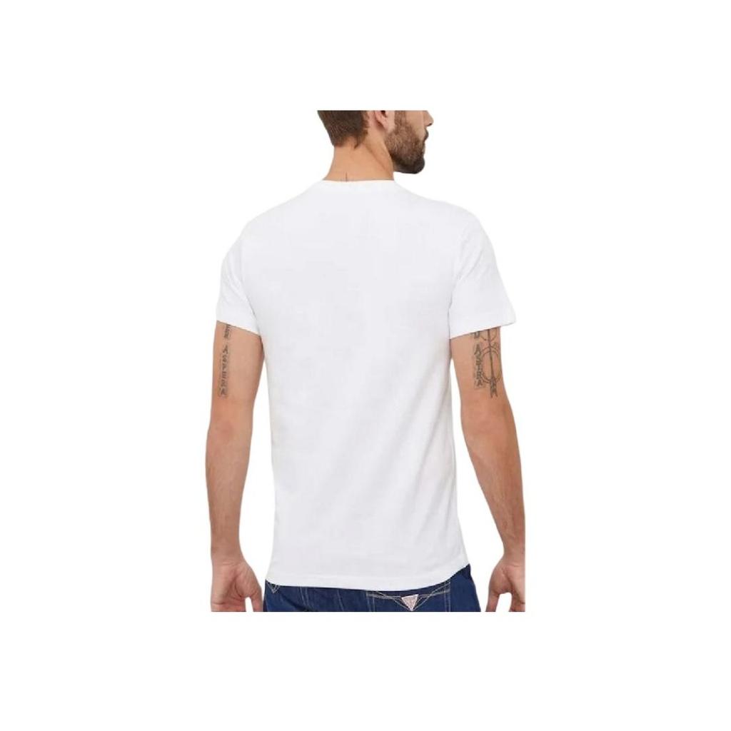 Calvin Klein Graphic Print Straight Cut Crew Neck Short Sleeve T-Shirt Men Tops White J30J324640-YAF