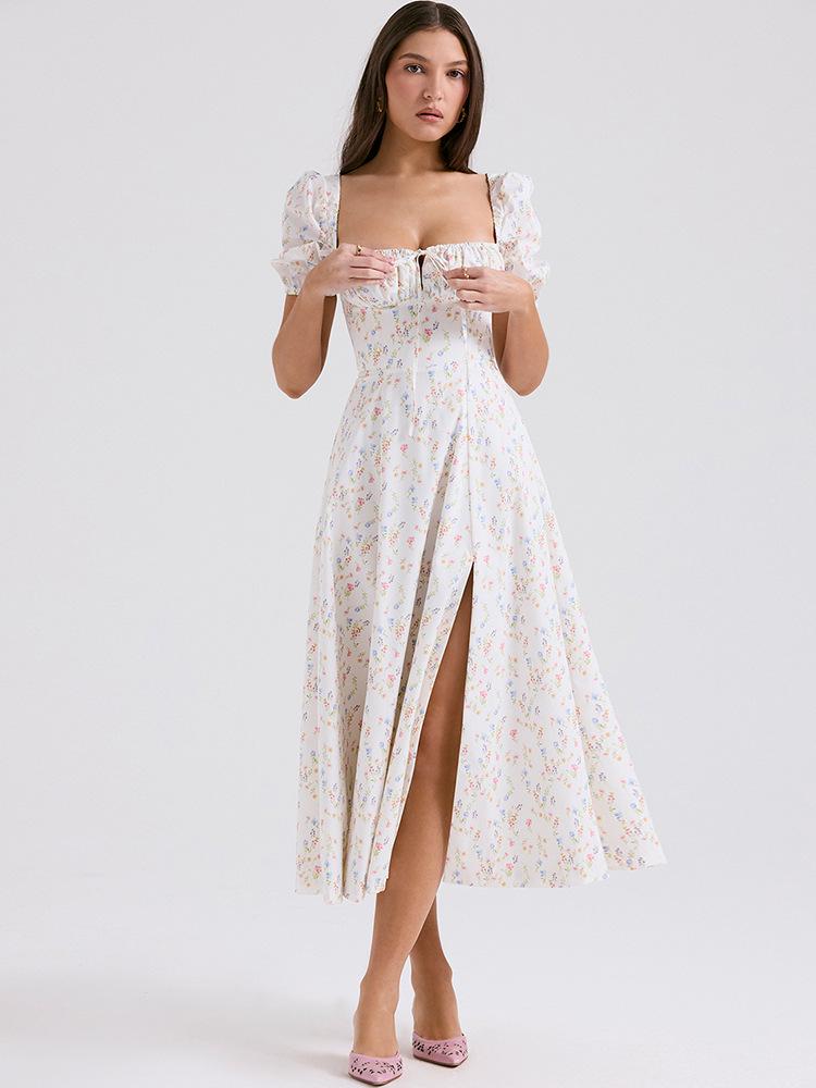 Elegant Floral French Holiday Dress for Women - High-End Fashion, Hot Selling, and Perfect for Any Occasion.