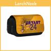 Kobe Basketball Star Pattern Double Layer Flip Cover Stationery Storage Bag For Students And Sports Fans