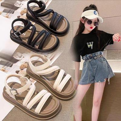 Girls' Open-Toe Summer Sandals: Korean Style, Fashionable, Princess-Inspired, Cute and Versatile Footwear