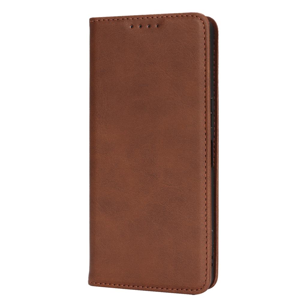 For Sony Xperia 1 VII Case PU Leather Calf Textured Magnetic Closing Smart Phone Cover