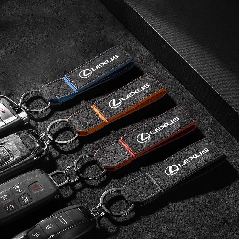 Leather Car Keychain Key Ring Chain Pendant Holder Gifts For Lexus GS F Sport 350 Ct200h Uvx 250h Nx 300h Rx Auto Accessories ZO1