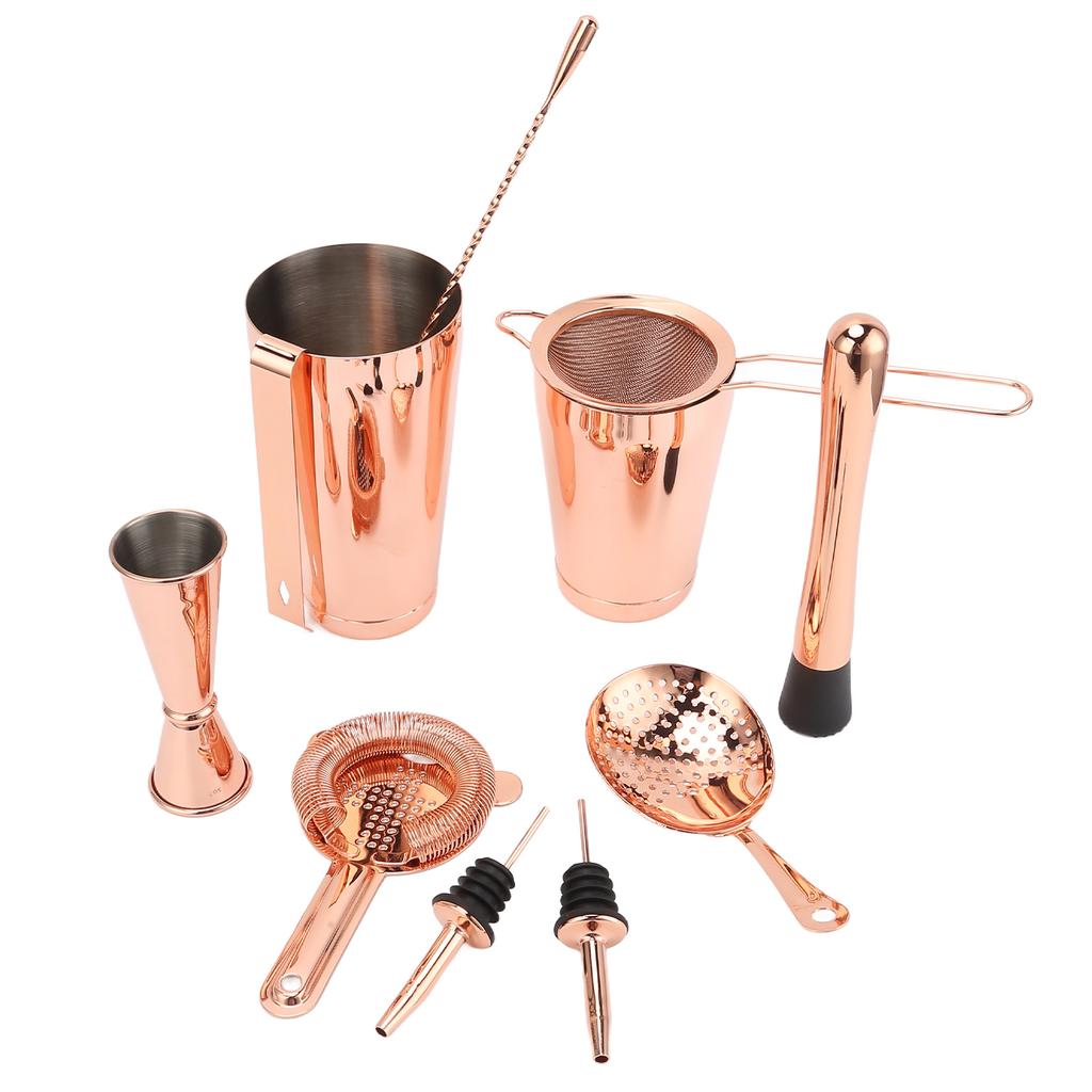 11PCSCelsiusSet Cocktail Shaker Set Bartender Kit Cocktail Strainer Stainless Steel Barware for Home Party