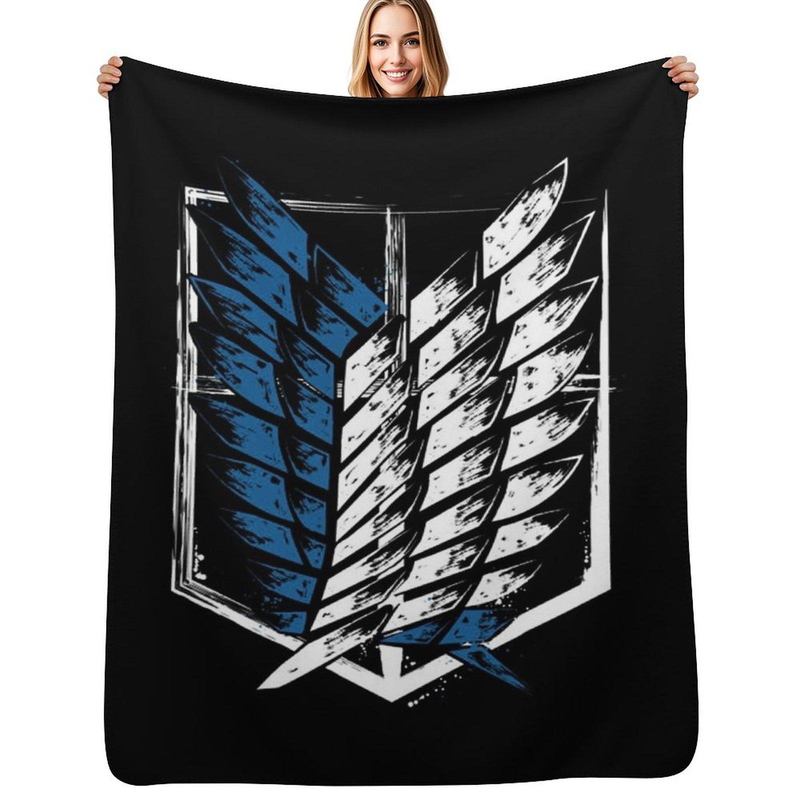 Scouting Legion (SNK) Throw Blanket Breathable Lightweight Blanket for Adults Kids Size: 75*100cm, Weight: 230 GSM
