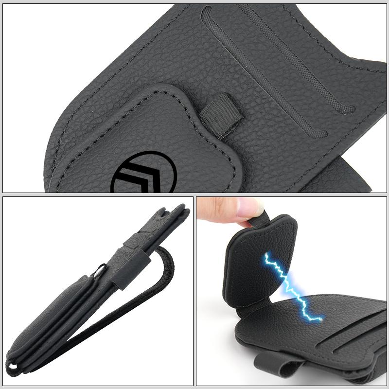 Car Sunglasses Holder Sun Visor Glasses Clip Card Clip Car Accessories For Citroen C3 C4 C5 C1 C2 Berlingo Celysee Xsara Picasso