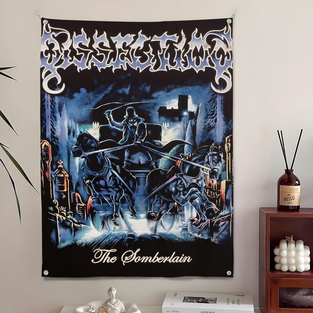 

Death DDissection Metal Tapestry Wall Art Bedroom Dorm Living Room Outdoor Festival Party Decoration Background Banner 74x94cm(29x37in)