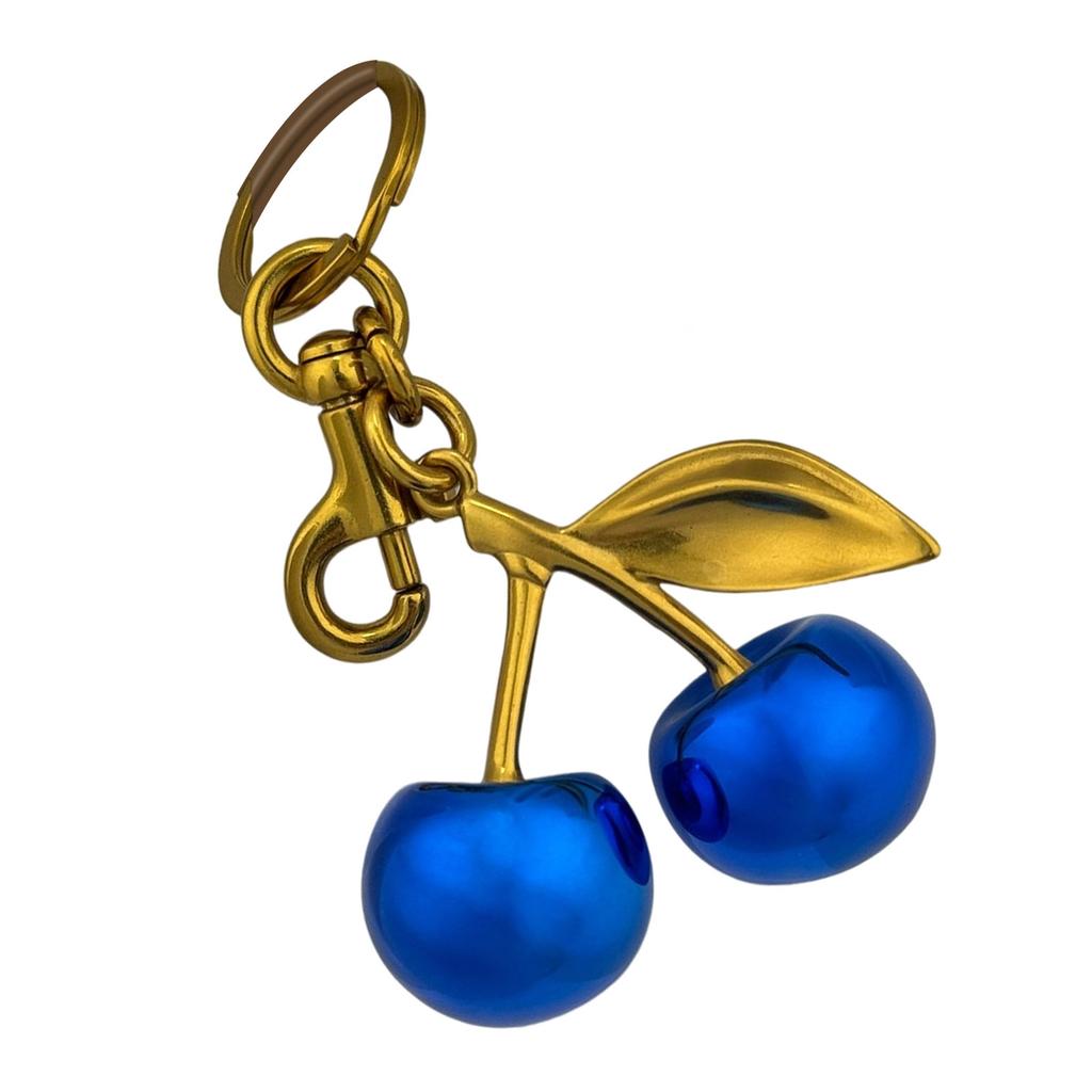 Stylish Blue Cherry Key Rings Unique Designs Hanging Ornament for Handbags and Keys Present for Fashion Lovers
