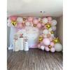 Pink and White Balloon Arch Kit, 121PCS Pink and Gold Balloon Garland Pastal Pink White Gold Confetti Balloons for Girls Birthday Baby Shower Wedding