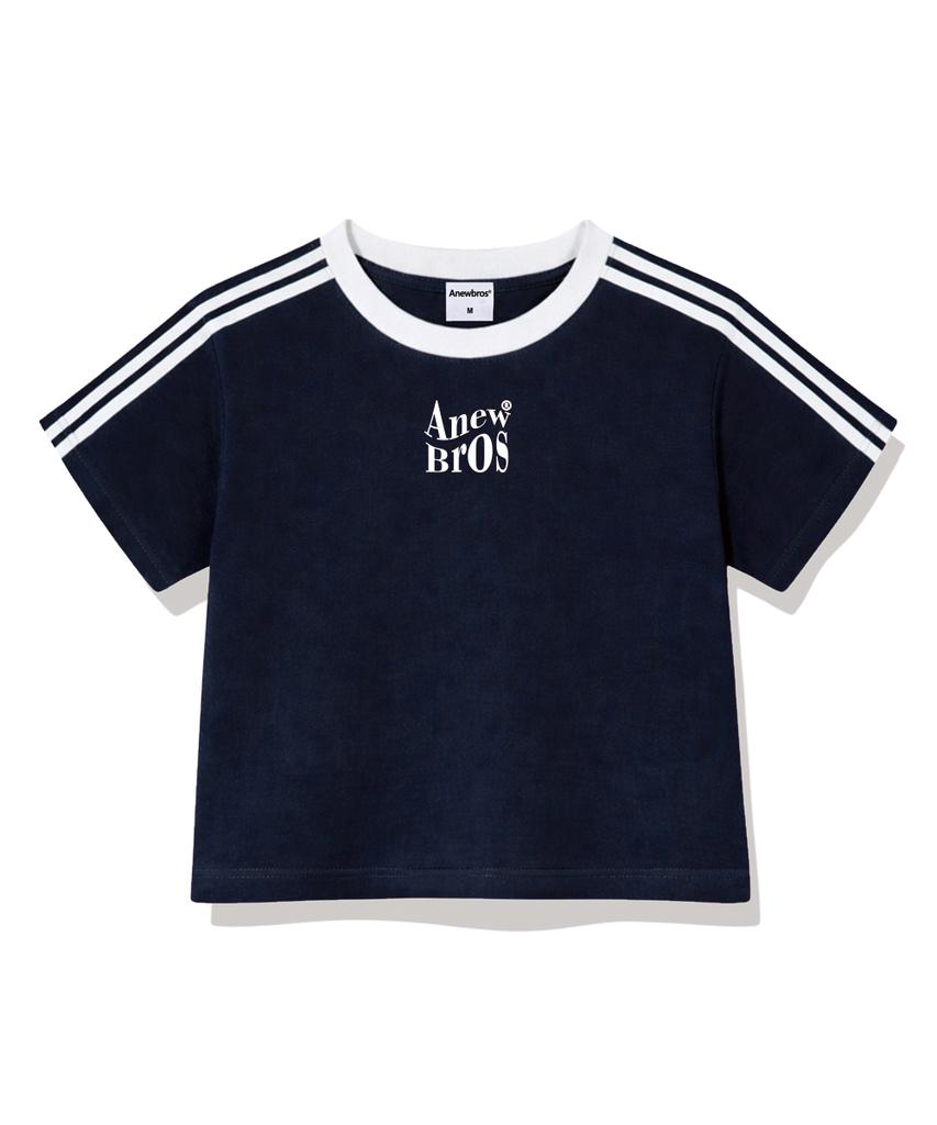 ANEWBROS Bro Name Mark Semi-Crop Track Short Sleeve T-Shirt 6 Colors [Anse_6002]