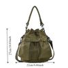 Casual Women Drawstring Bag Portable Solid Color Shoulder Bag Phone Crossbody Purse  Daily Use