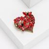 Beautiful Rhinestone Love Heart Brooches For Women Romantic Butterfly Flower Love Brooch Pins Wedding Party Jewelry Couple Gifts