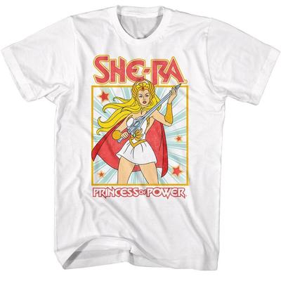Masters of the Universe She-Ra Τετράγωνο Λευκό T-Shirt